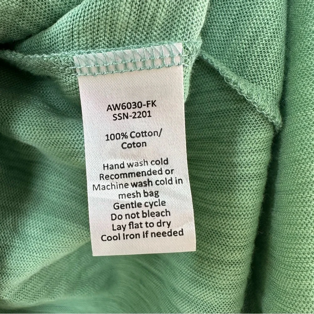 ATM Anthony Thomas Melillo Green Cotton Smocked Waist Raw Hem Skirt XS Boho Chic